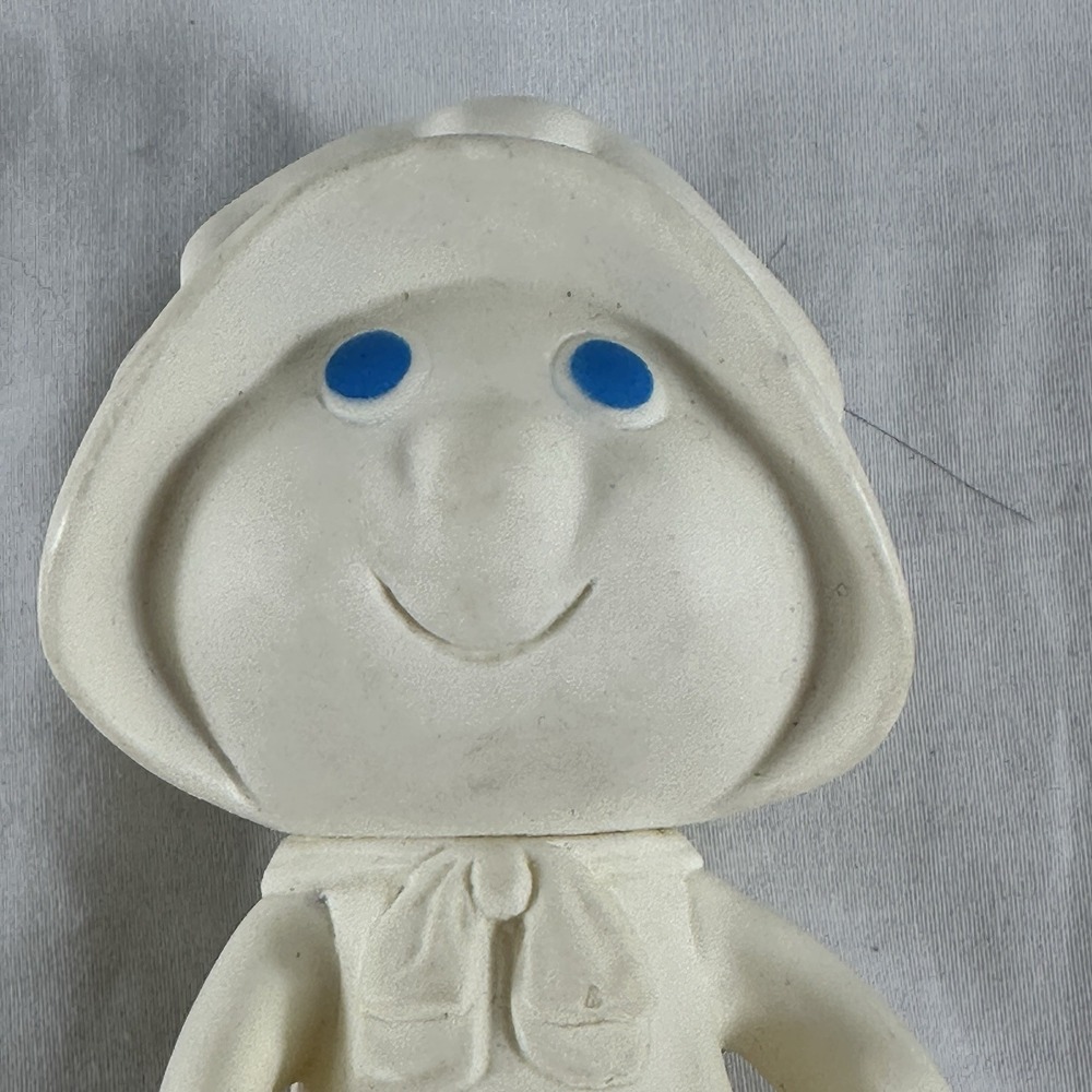 Vintage 1970s Pillsbury Dough Boy 1971 & Girl 1972 Rubber Dolls Poppin Set of 2 - Picture 3 of 16